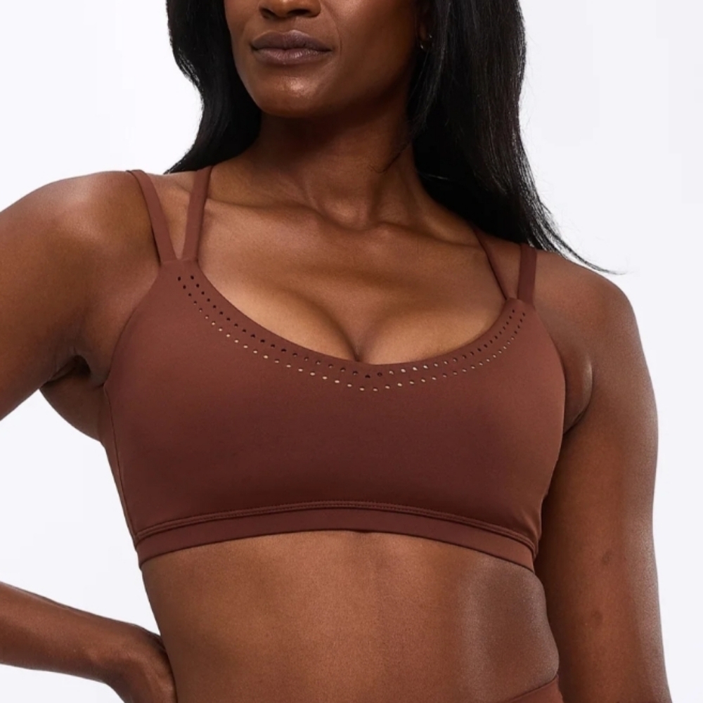NWOT BuffBunny Airbrush Laser Cut Sports Bra
